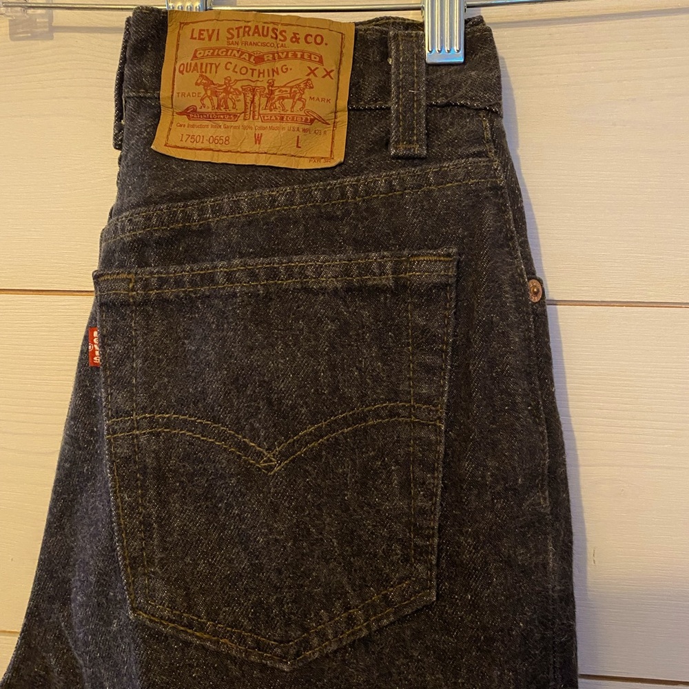 Vintage LEVI'S 501's Black Button Front Jeans